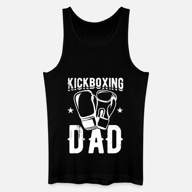 Kickboxer Vater - Männer Bio Tank Top - Schwarz