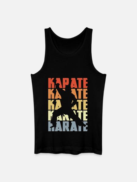 Karaté rétro - Débardeur bio Homme - noir