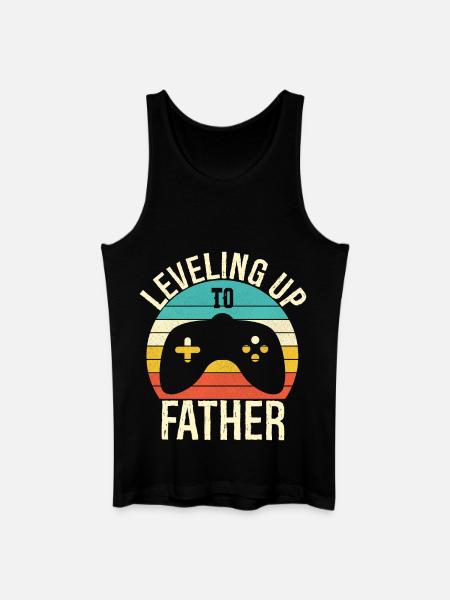 Leveling up to father - Men’s Organic Tank Top - black