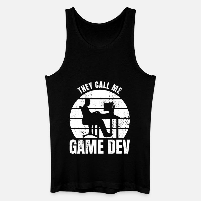 They Call Me Game Dev - Men’s Organic Tank Top - black
