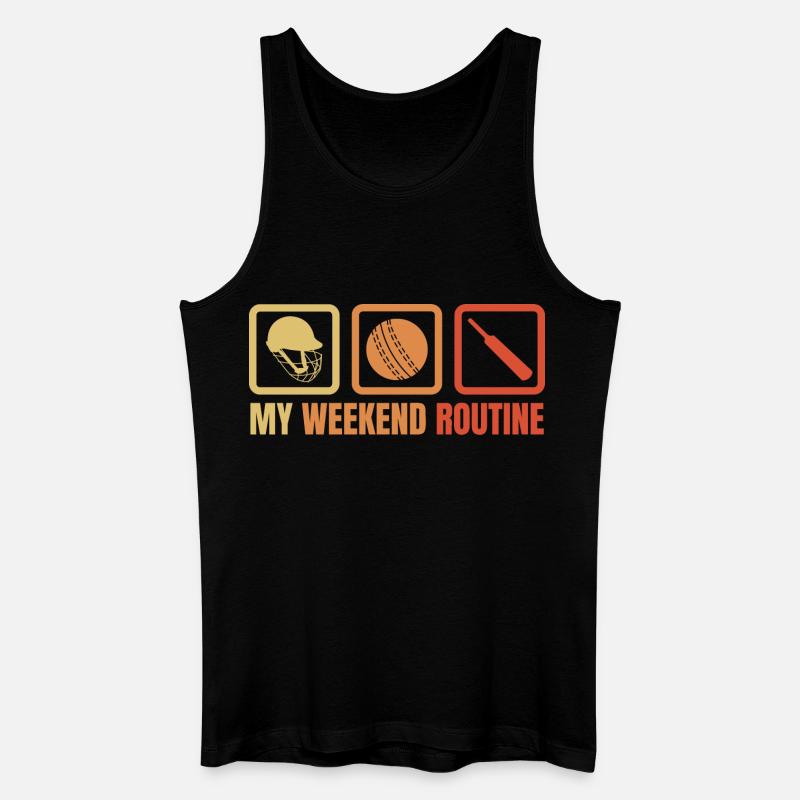 Meine Wochenendroutine - Männer Bio Tank Top - Schwarz