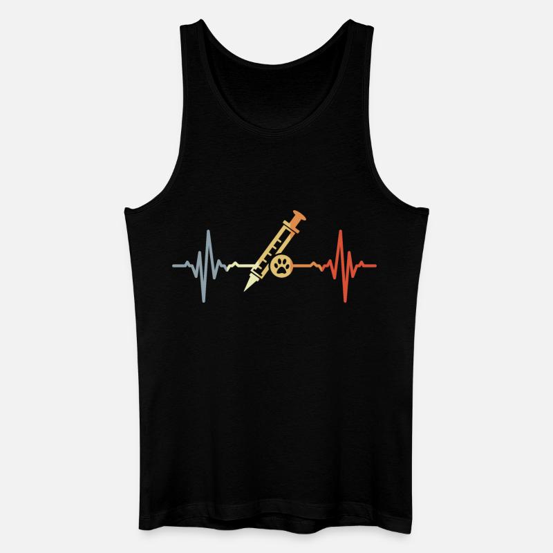 Veterinary Syringe ECG - Men’s Organic Tank Top - black
