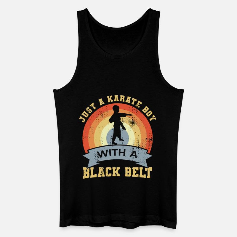 Karate Junge mit schwarzem Gürtel - Männer Bio Tank Top - Schwarz