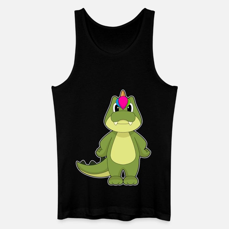 Krokodil Einhorn - Männer Bio Tank Top - Schwarz