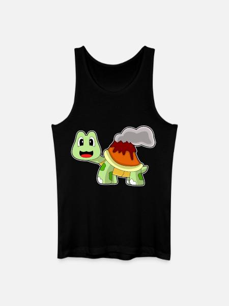 Turtle Volcano - Men’s Organic Tank Top - black