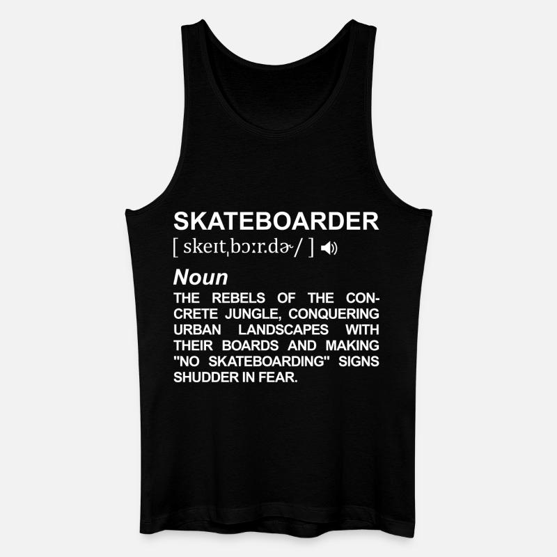 Skateboarder Definition - Männer Bio Tank Top - Schwarz