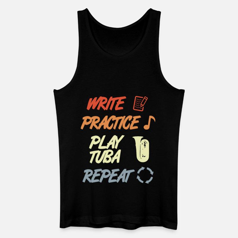 Tuba Motivation - Männer Bio Tank Top - Schwarz