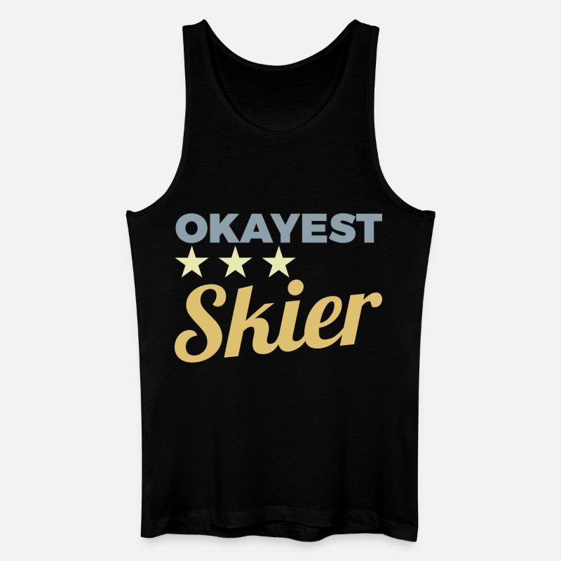 Durchschnittlicher Skifahrer - Männer Bio Tank Top - Schwarz