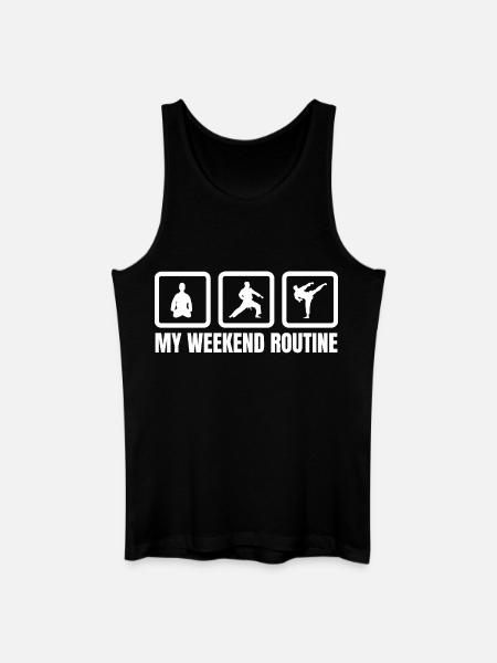 Week-end de karaté - Débardeur bio Homme - noir