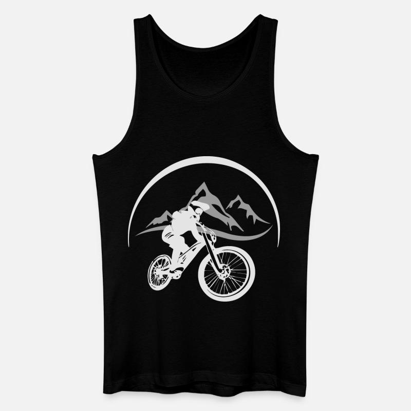 Mountainbiker - Männer Bio Tank Top - Schwarz