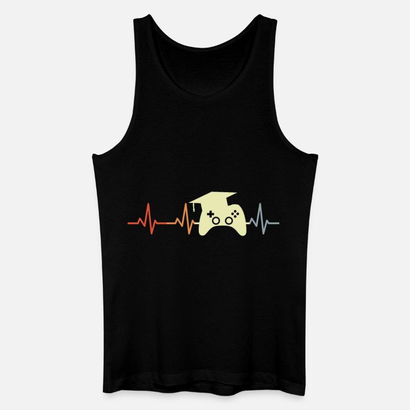 Spielprogrammierer Herzschlag - Männer Bio Tank Top - Schwarz