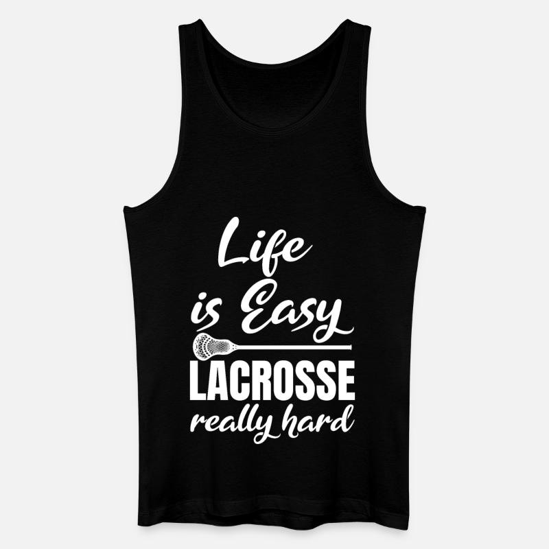 Lacrosse Spieler Motivation - Männer Bio Tank Top - Schwarz