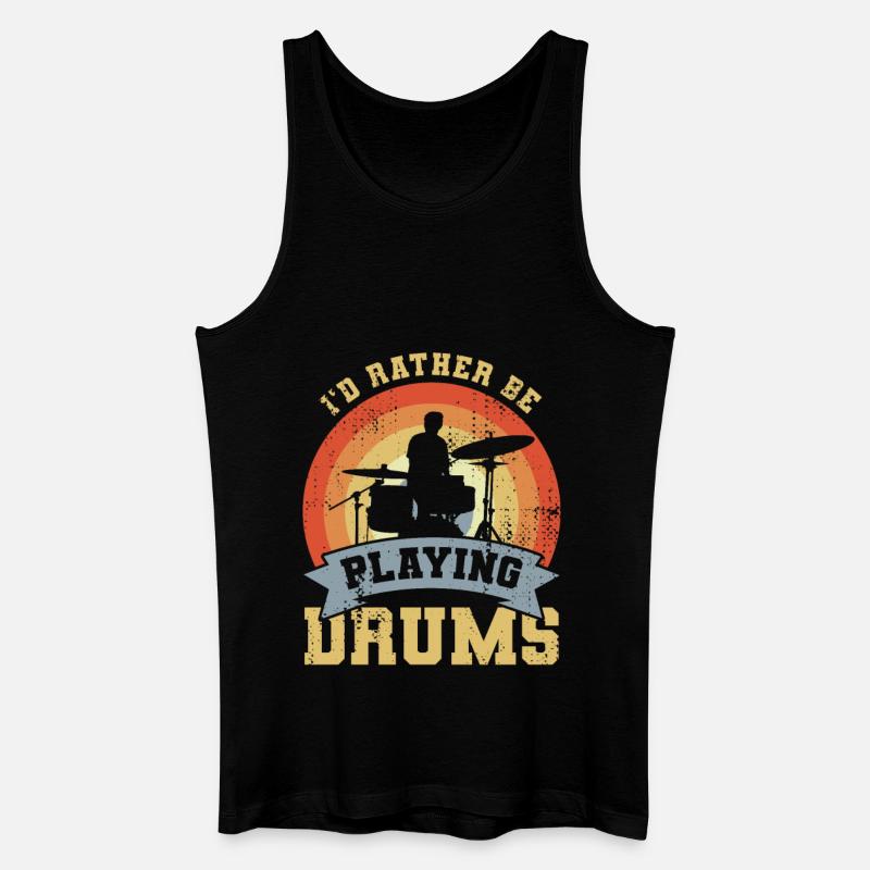 Drummer Spruch - Männer Bio Tank Top - Schwarz