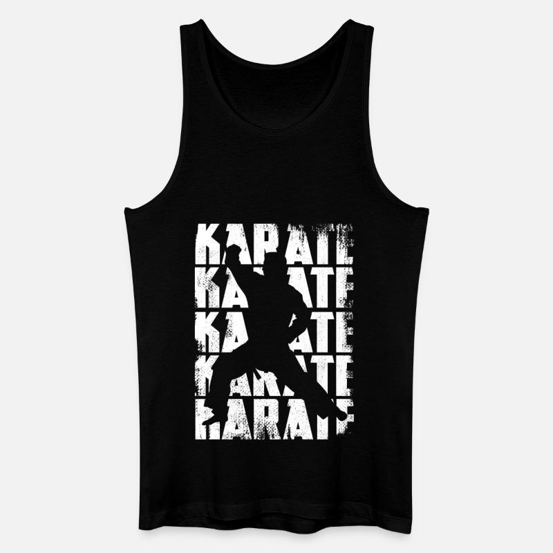 Lustiges Karate - Männer Bio Tank Top - Schwarz