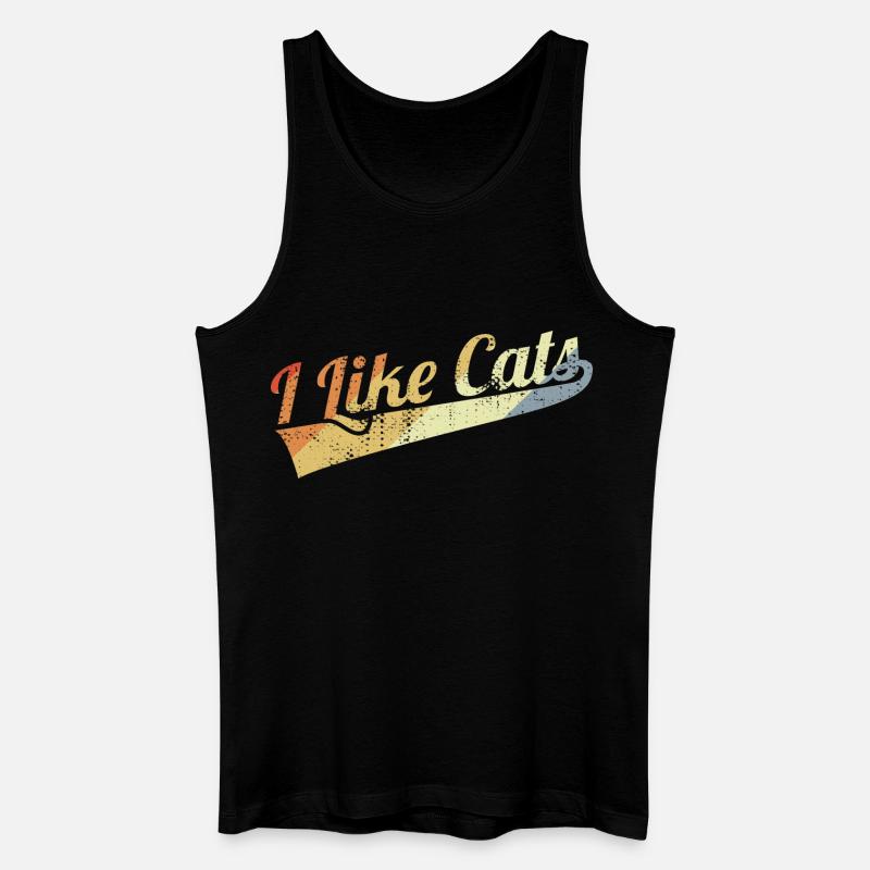 I Like Cats - Männer Bio Tank Top - Schwarz