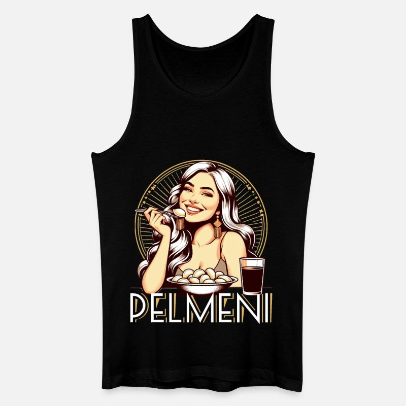 Pelmeni lecker Geschenk - Männer Bio Tank Top - Schwarz