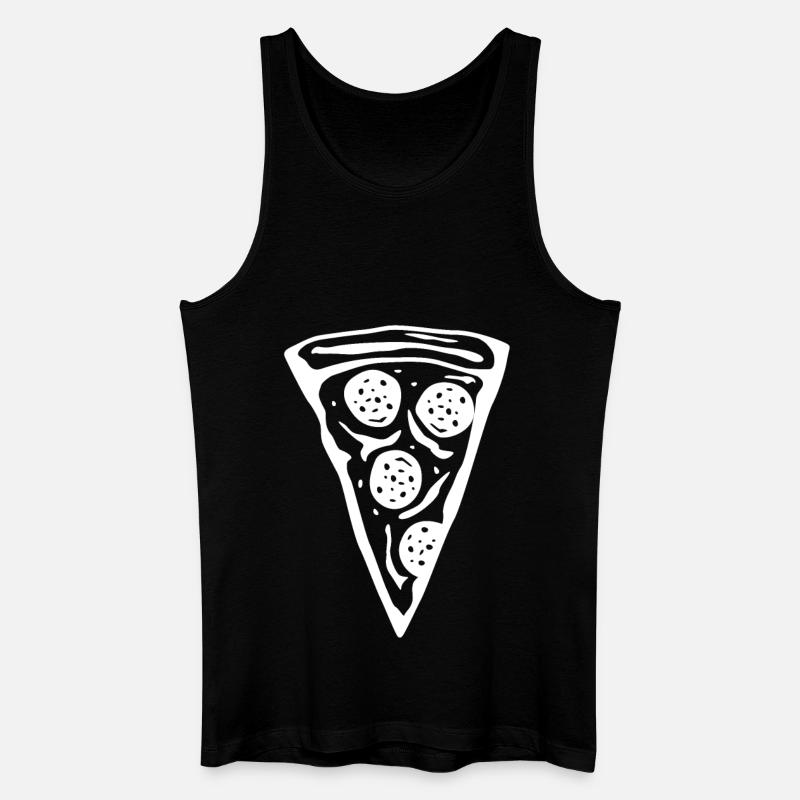 Pizzastück - Männer Bio Tank Top - Schwarz