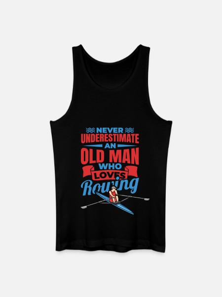 Never Underestimate An Old Rower - Men’s Organic Tank Top - black