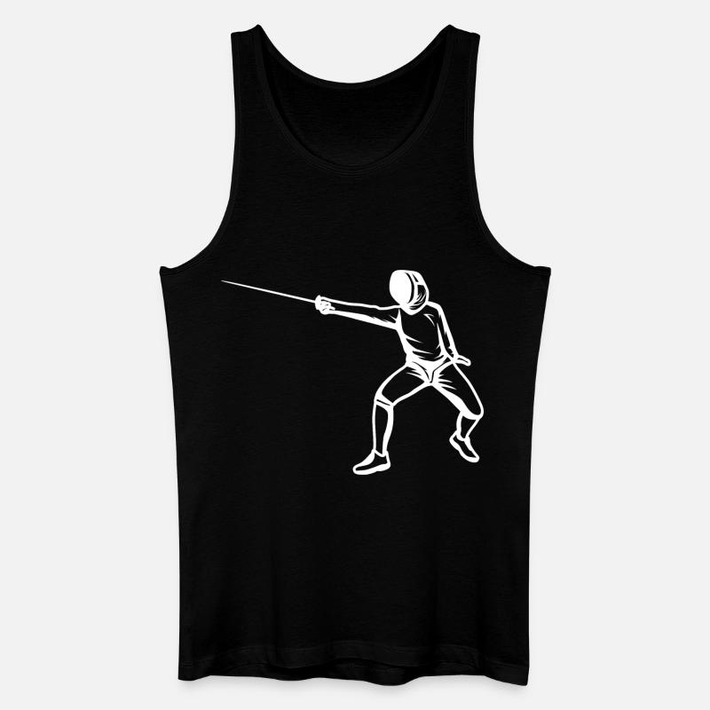 Fechter Skizze - Männer Bio Tank Top - Schwarz