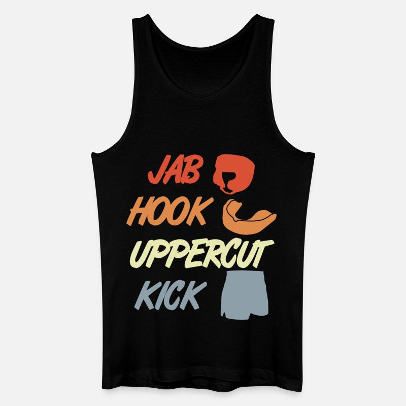 Jab Hook Uppercut Kick - Männer Bio Tank Top - Schwarz