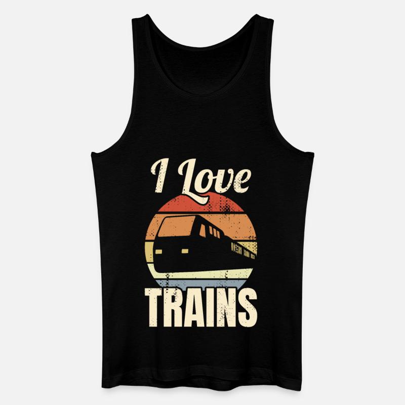 Eisenbahn Liebe - Männer Bio Tank Top - Schwarz