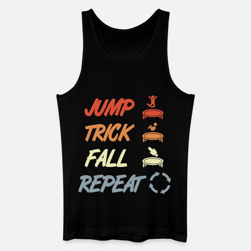 Trampolin Techniken - Männer Bio Tank Top - Schwarz