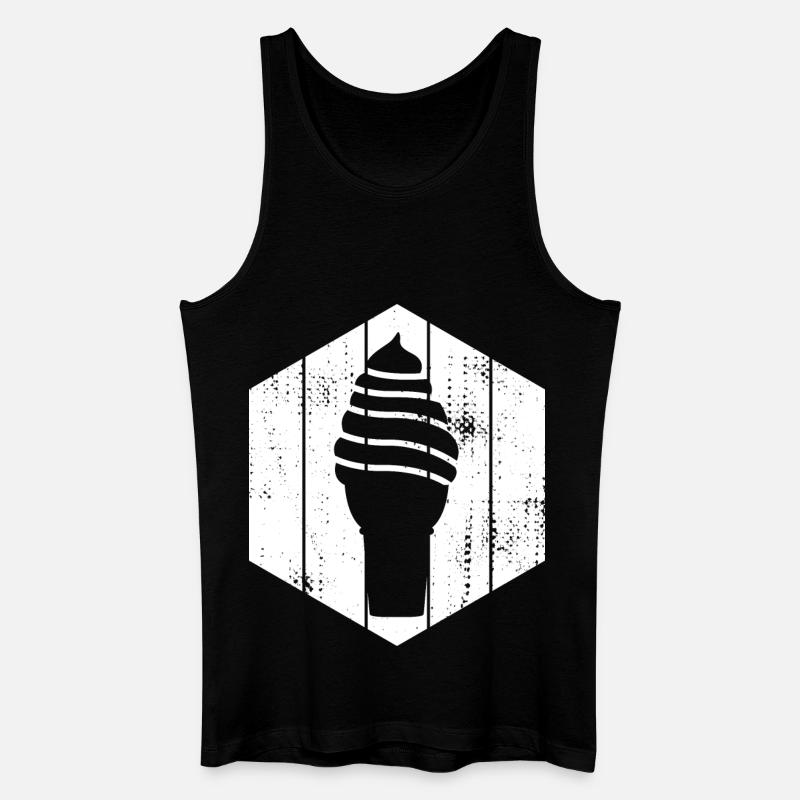 Softeis - Männer Bio Tank Top - Schwarz