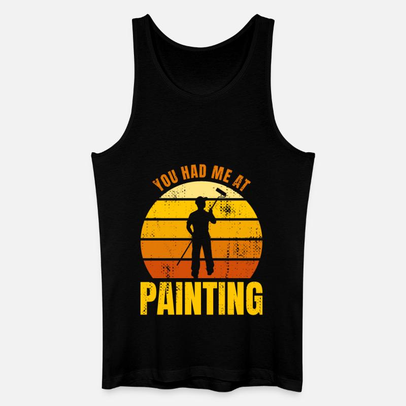 Maler Witz - Männer Bio Tank Top - Schwarz