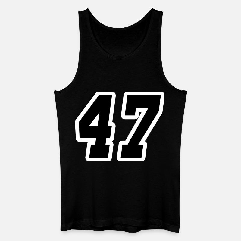 Nummer siebenundvierzig 47 - Männer Bio Tank Top - Schwarz