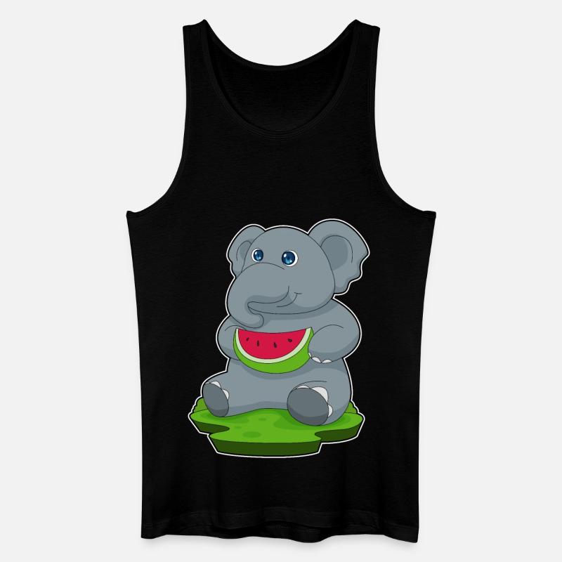 Pastèque éléphant - Débardeur bio Homme - noir