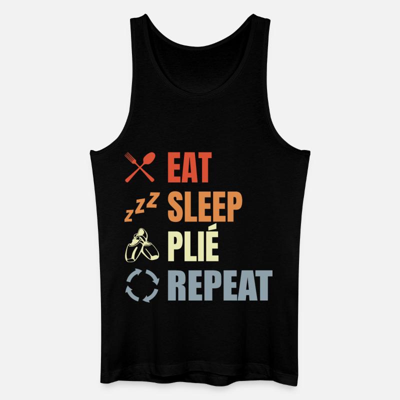 Eat Sleep Ballet Repeat - Männer Bio Tank Top - Schwarz