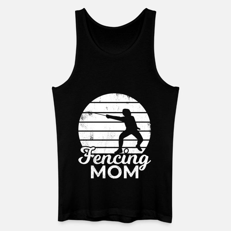Mama Fechterin - Männer Bio Tank Top - Schwarz