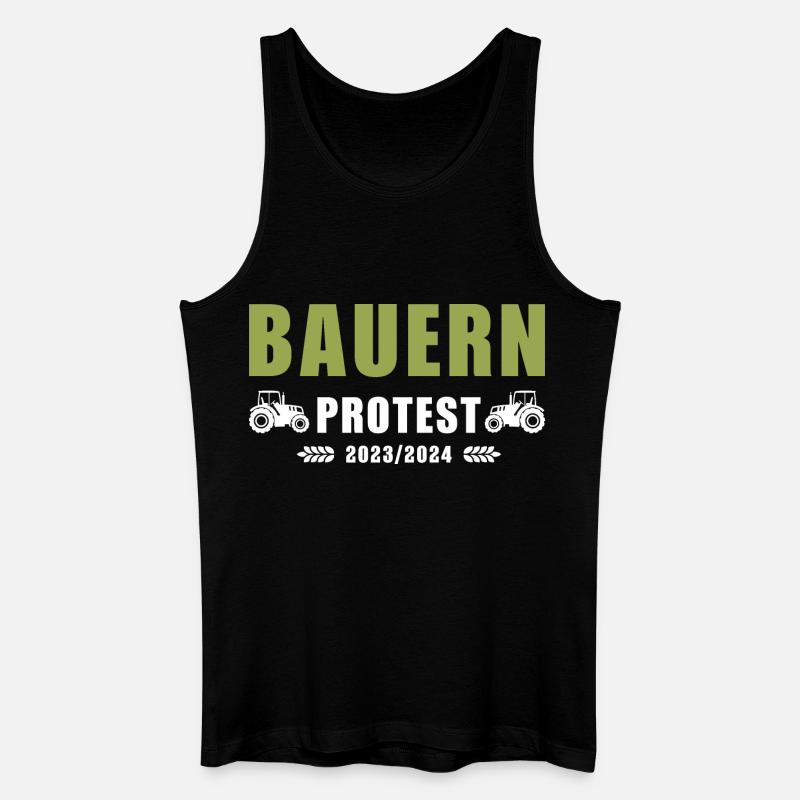 Bauernproteste 2023-2024 - Männer Bio Tank Top - Schwarz