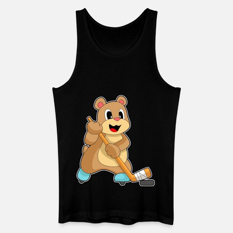 Bär Eishockey Eishockeyschläger - Männer Bio Tank Top - Schwarz