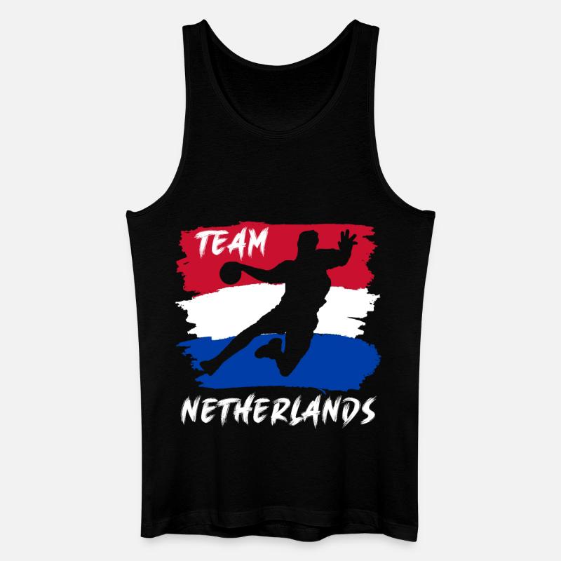 Handballmannschaft Niederlande - Männer Bio Tank Top - Schwarz