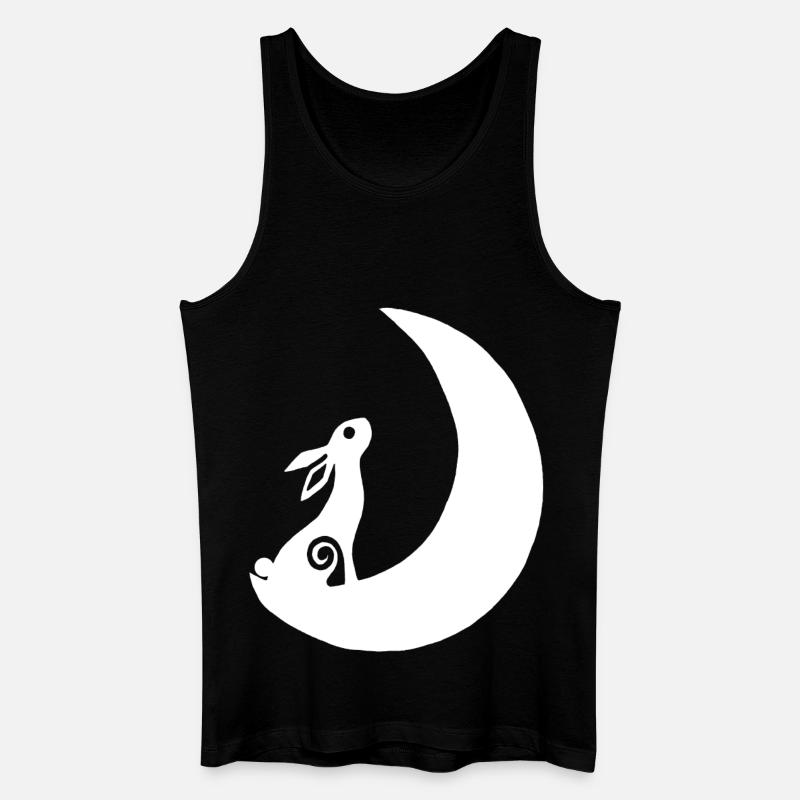Ein Hase auf dem Mond - Männer Bio Tank Top - Schwarz