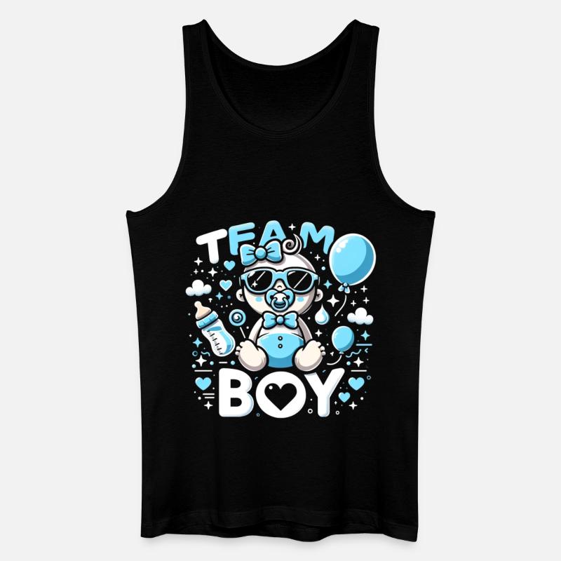 Team Boy - Männer Bio Tank Top - Schwarz