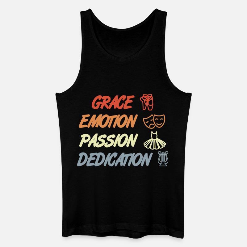 Grace Emotion Passion Dedication - Männer Bio Tank Top - Schwarz