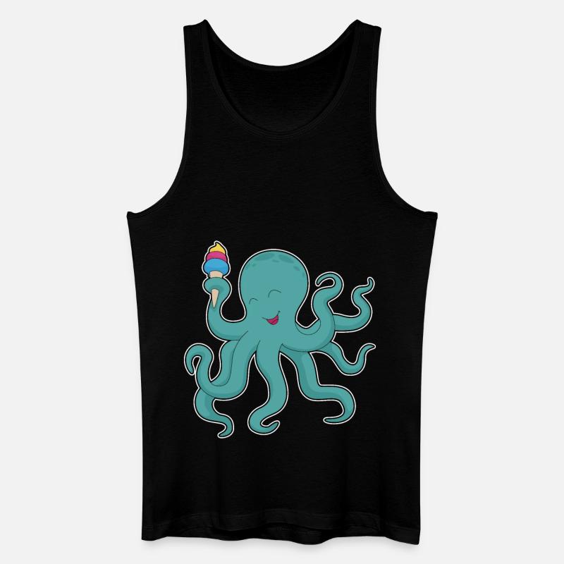Krake Waffeleis - Männer Bio Tank Top - Schwarz