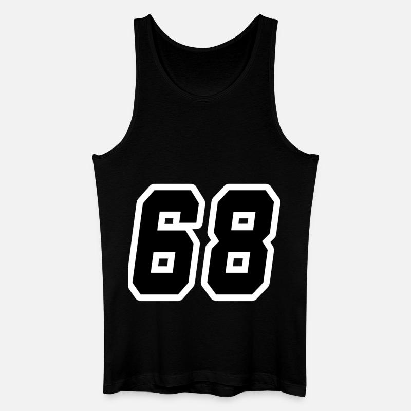 Nummer achtundsechzig 68 - Männer Bio Tank Top - Schwarz