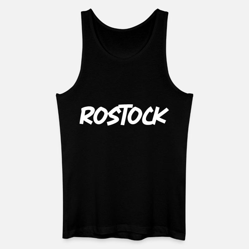 Rostock - Männer Bio Tank Top - Schwarz