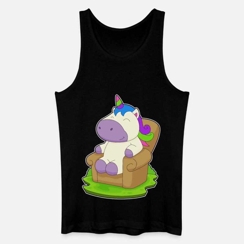 Einhorn Sessel - Männer Bio Tank Top - Schwarz