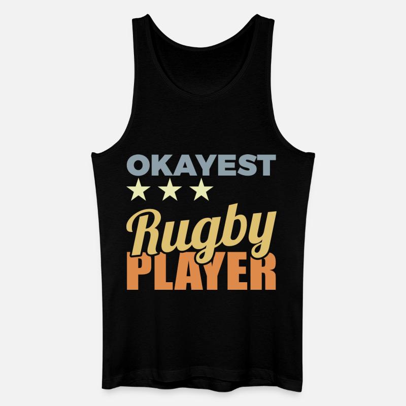 Durchschnittlicher Rugbyspieler - Männer Bio Tank Top - Schwarz