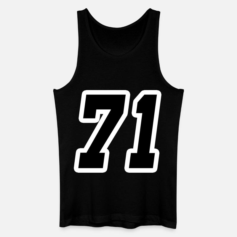 Nummer einundsiebzig 71 - Männer Bio Tank Top - Schwarz