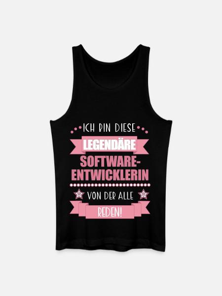 Softwareentwicklerin Codeexpertin süßes Geschenk - Männer Bio Tank Top - Schwarz