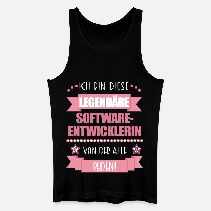Softwareentwicklerin Codeexpertin süßes Geschenk - Männer Bio Tank Top - Schwarz