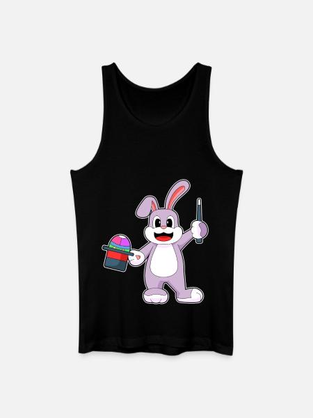 Bunny Easter Wizard - Men’s Organic Tank Top - black