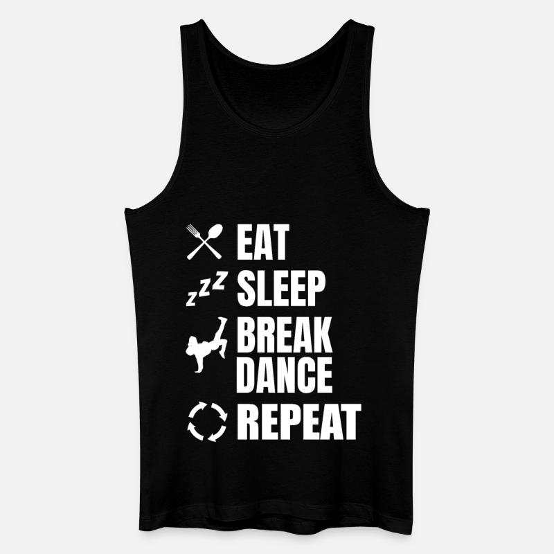 Eating, Sleeping, Breakdancing, Repeating - Men’s Organic Tank Top - black