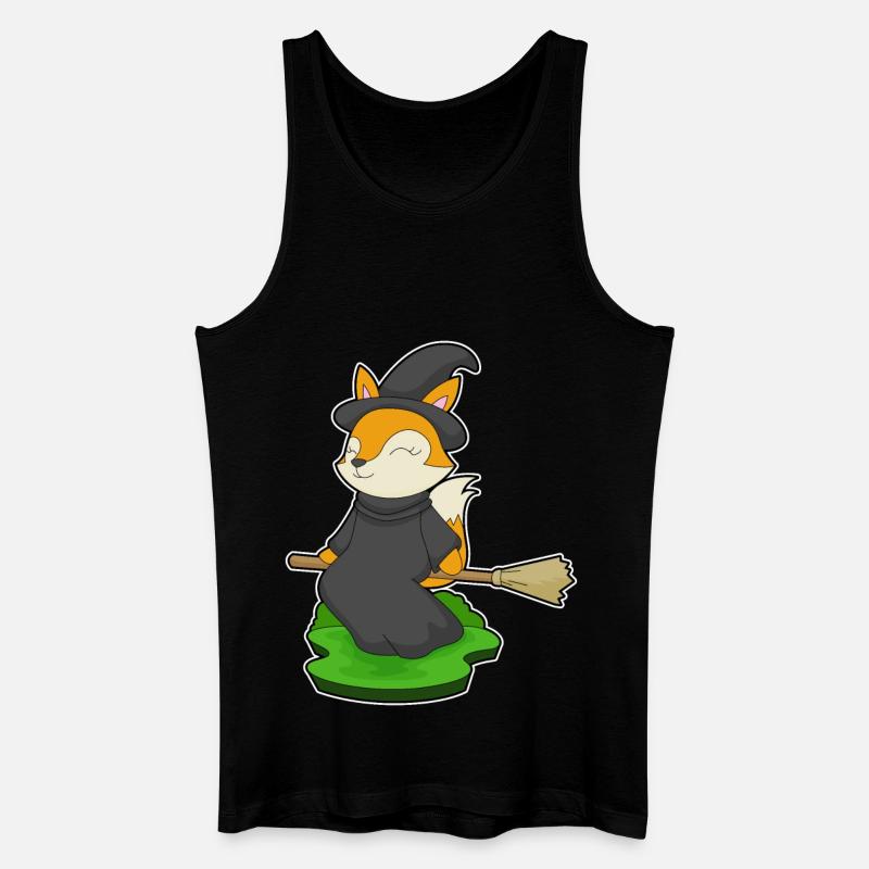 Fuchs Halloween Hexe - Männer Bio Tank Top - Schwarz