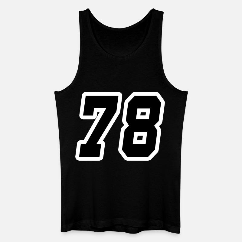 Nummer achtundsiebzig 78 - Männer Bio Tank Top - Schwarz